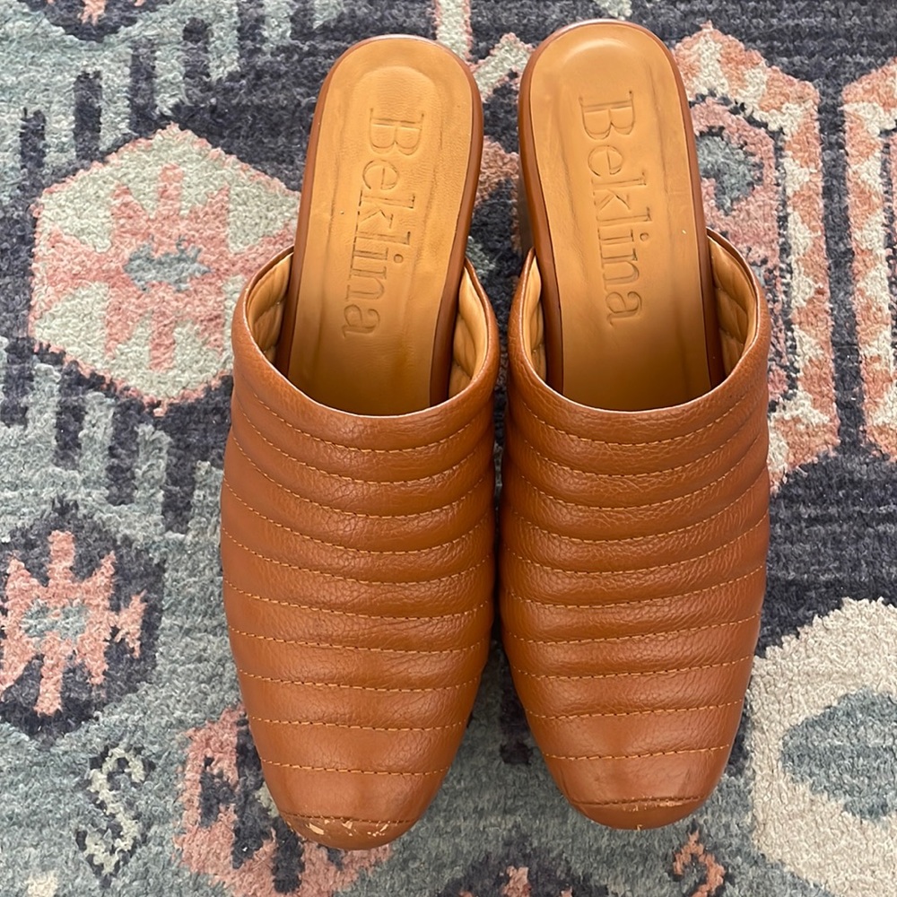Beklina Ribbed Lego Clogs in Cocoa